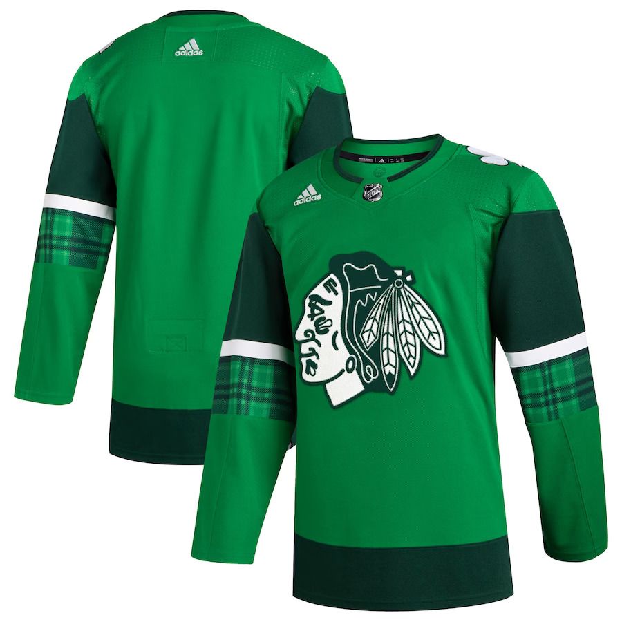 Men Chicago Blackhawks adidas Kelly Green 2023 St. Patricks Day Primegreen Authentic NHL Jersey->customized nhl jersey->Custom Jersey